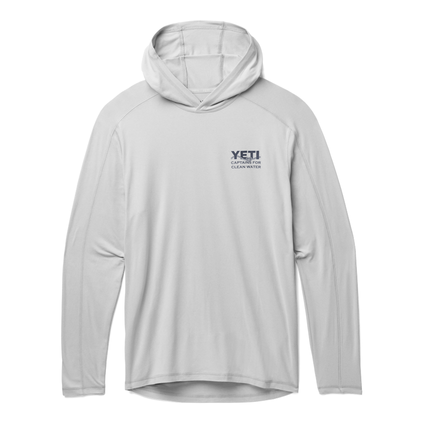 YETI Hoodie Mens Small Gray Long Sleeve Pullover Graphic Hooded