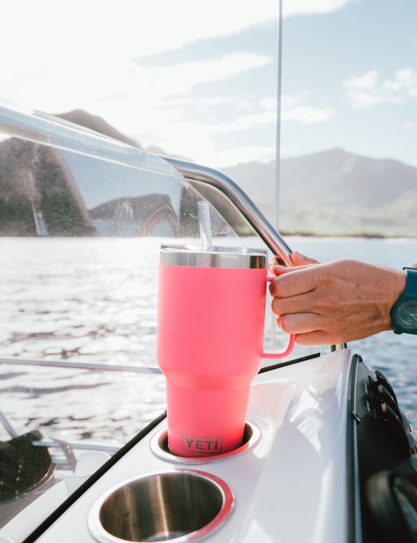 Shops pink yeti cup with straw