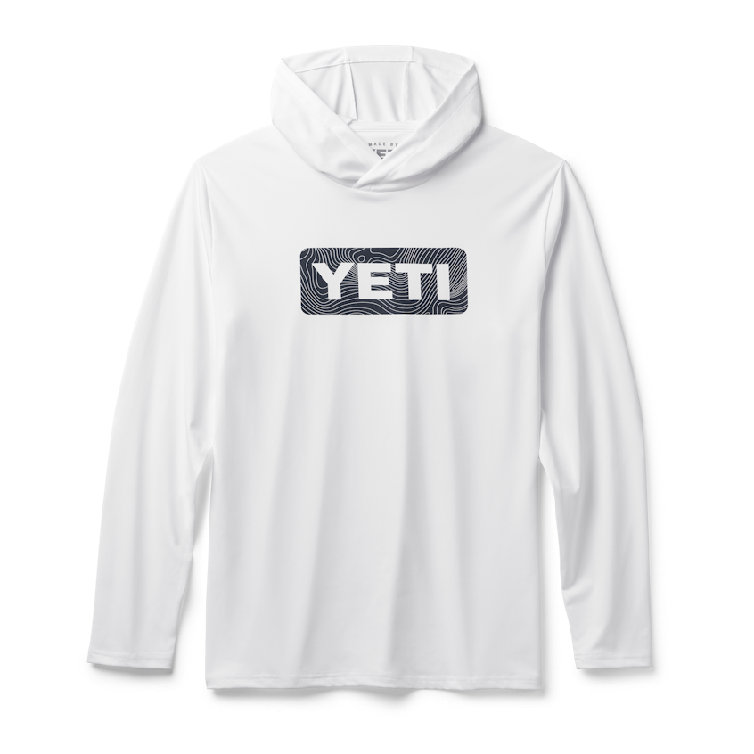 YETI Hoodie Mens Small Gray Long Sleeve Pullover Graphic Hooded