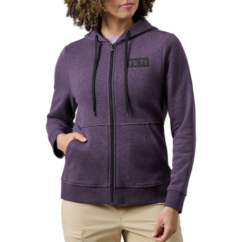 Yeti Men's Brushed Fleece Logo Pullover Hoodie - Heather Grey M / Heather Gray