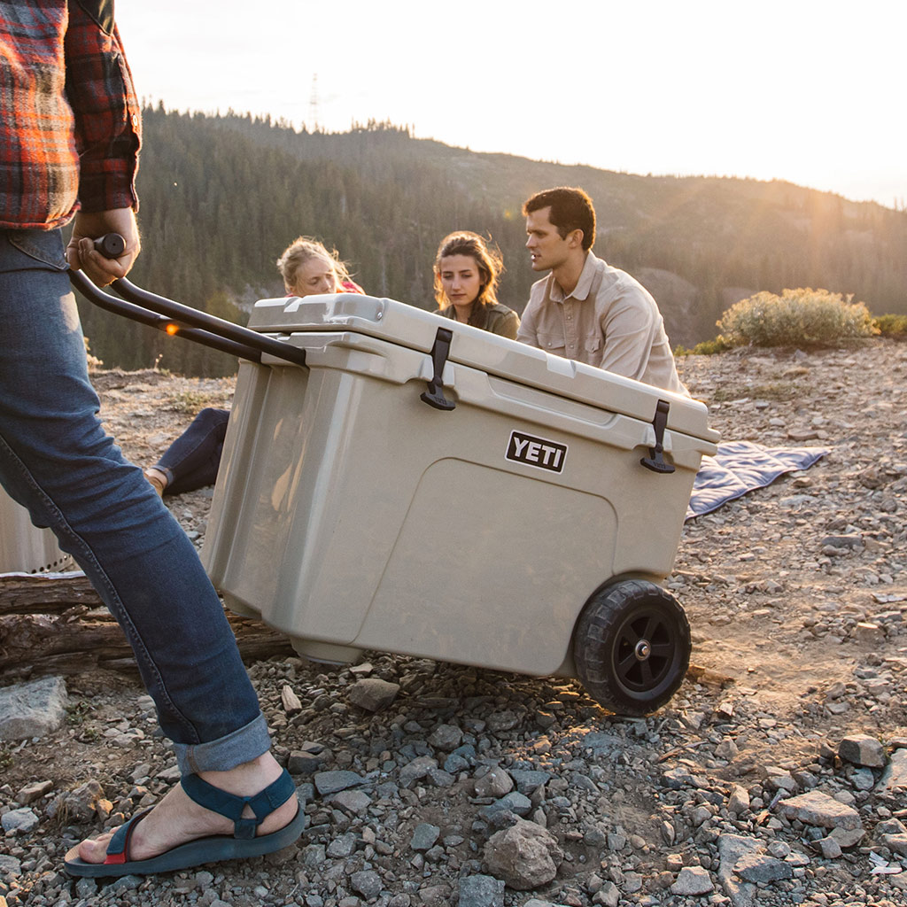 Yeti style store cooler on wheels