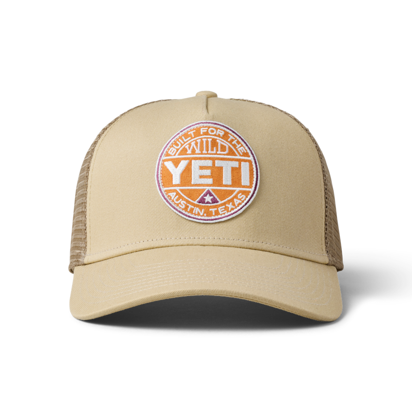 YETI Batter Trucker Hat Maroon with Badge