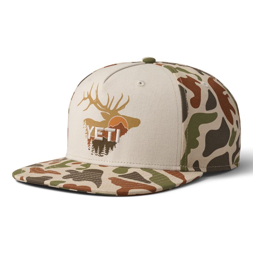 Sunrise Elk Flat Brim Hat