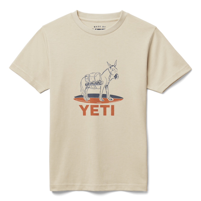 YETI Kids Surfing Mule Short Sleeve T-Shirt (Sand)