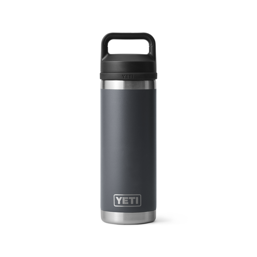 18 oz Water Bottle, Charcoal, large