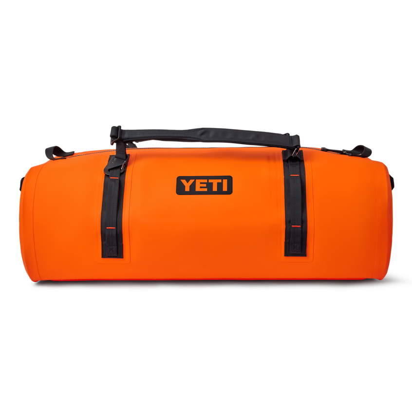 100L Waterproof Duffel, Orange/ Black, large